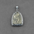 Pendentif bicolore argent et or avec motif de créature mythique traditionnelle - Pendentif Pi Xiu Uniquement (Sans Chaîne)