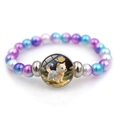 Bracelet de perles zodiaque colorées avec dégradé et pendentif de chiot mignon - Chien (XSWX9296-11-Chien)