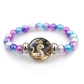 Bracelet de perles colorées du zodiaque avec pendentif serpent et perles irisées - Serpent (XSWX9296-6-Serpent)
