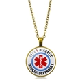 Collana medica vintage in bronzo per diabetici di tipo 1 dipendenti da insulina - DIABETICO DI TIPO 1 INSULINO-DIPENDENTE (PSXL00207-9)