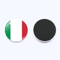 Detailed view showing the Italian flag design and magnetic backing of this fridge magnet - Italy Flag (PSXL00235-11)