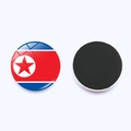 Round 25mm North Korea flag crystal glass fridge magnet with creative magnetic back - North Korea Flag (PSXL00235-25)
