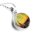 Collana con ciondolo a sfera di vetro doppia faccia Van Gogh Notte Stellata argento - Notte Stellata Blu (PSXL001114-5)