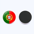 Round crystal glass refrigerator magnet set with Portugal national flag design - Portugal Flag (PSXL00235-27)