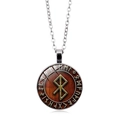 Detailed macro view of the Viking compass pendant featuring ancient Norse rune engravings - Large Central Rune Design (PSXL002157-12)