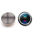 Imán de nevera de cristal de 25mm con patrón gráfico creativo de lente de cámara fotográfica - Estilo de Lente de Cámara 11 (BXT2428-11-(25MM))