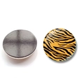 30mm round leopard print glass fridge magnets with strong magnetic back for home decor - Tiger Zebra Style (BXT2454-5-(30MM))