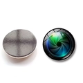 Imán de nevera de cristal 25mm con diseño de lente de cámara decorativo redondo - Estilo de Lente de Cámara 1 (BXT2428-1-(25MM))