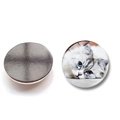 Cute white cat face crystal glass fridge magnets for home decoration with strong magnetic back - Blue-eyed White Cat Style (BXT2437-5-(25MM))