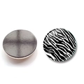 Zebra pattern crystal glass fridge magnet with magnetic backing for home decor - Zebra Print Style (BXT2454-2-(30MM))