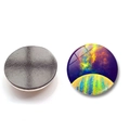 Solar system galaxy crystal glass fridge magnet featuring vibrant planet nebula patterns - Nebula Pattern 5 (BXT2453-5)