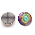 Nebula design crystal glass fridge magnet with magnetic back for home decor - Nebula Pattern 6 (BXT2453-6)