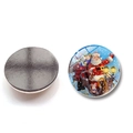 Magneti da frigo in vetro 25mm Babbo Natale per decorazioni creative per la casa festiva - Stile Babbo Natale con Sacco (BXT2119)