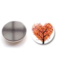 Tree of life glass refrigerator magnets with heart shape autumn design on white background - Heart Tree of Life (BXT2404-6)