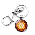 Détail du pendentif géométrie sacrée Cube de Métatron avec fermoir mousqueton argent - Géométrie Sacrée Orange Brun (XSWX3871-7)