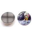 25mm round Santa Claus glass fridge magnet with creative Christmas illustration and back magnet - Santa Starlight Night Sky Style (BXT2127)