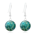 Boucles d'oreilles vintage en argent avec cabochon en verre Amandier en fleurs de Van Gogh - Amandier en Fleurs (XSWX3469-6)