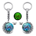 Portachiavi girevole luna con costellazione Cancro e effetto fluorescente - Stile Cancro (XSWX4663-3)