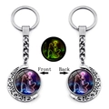 Double-sided spinning Virgo zodiac keychain with luminous green glow in dark - Aquarius (XSWX4670-8)