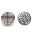 Imán redondo de cristal Mandala 25mm para nevera con patrón geométrico en blanco y negro - Patrón Mandala 7 (BXT1219-7)
