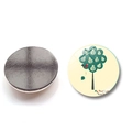 Weihnachts-Glasmagnet 25mm mit Birnbaum-Illustration und My True Love-Schriftzug - Birnbaum der Liebe Stil (BXT2027-(25MM)) / 25mm