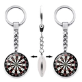 Dartscheibe Schlüsselanhänger aus Metall für kreative Auto- und Taschen-Accessoires - Sport-Thema Dartscheibe (XSWX5443-9)