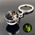 Luminous crystal glass ball keychain with Virgin Mary icon and glowing effect - Saint Image 10 (XSWX5840-10)