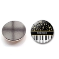 Aimant de frigo 25mm en verre avec notes de musique, touches de piano et texte Rebecca - Symbole Musical 4 (BXT2522-4)