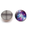 30mm Galaxie-Nebula-Kristallglasmagnet mit runder Magnetbasis für die Heimdekoration - Bunter Nebel Stil (BXT2517-4)