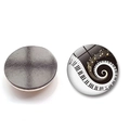 25mm Glas Kühlschrankmagnet mit Klaviertastatur und Notendesign, magnetische Rückseite - Musiksymbol 8 (BXT2522-8)