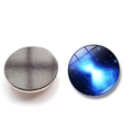 Dunkelblauer Galaxie-Kühlschrankmagnet aus Glas mit runder magnetischer Rückseite - Heller Galaxie Stil (BXT2517-3)