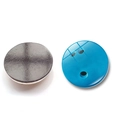 Magnete da frigo in vetro cristallo con palla da bowling blu 25mm per casa e lavagna - Motivo Bowling Blu (BXT2521-12)