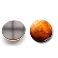 Mars-Planeten-Design Glaskühlschrankmagnet mit Magnetfuß für Heimdekoration - Mars Muster (BXT2520-4) / 30MM