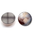 Creative Pluto planet glass dome fridge magnet with round magnetic backing for home decor - Pluto Pattern (BXT2520-9) / 30MM