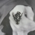 Pendentif tête de dragon rétro en acier vintage pour un style de mode hip-hop - Pendentif uniquement (Sans chaîne)