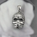 Heren punk titanium stalen schedel masker hanger met gotische hip-hop uitstraling - Alleen hanger (Zonder ketting)