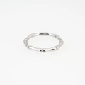 Anello in acciaio inossidabile argento lucido con un design unico a forma di bambù - US 7 / Argento