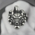 Retro hip-hop wild boar head pendant in silver stainless steel for punk style necklaces - Pendant Only (No Chain)