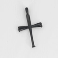 Minimalist black baseball bat cross pendant necklace made of durable titanium steel - Black Color Pendant Only (Without Chain)