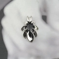 Gothic style titanium steel necklace with a black obsidian stone pendant for men - Pendant Only (No Chain)