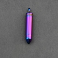 Regenbogenfarbener Anhänger in Projektilform aus Titanstahl für Damen und Herren - Nur Anhänger (Keine Kette) / AB-Farbe