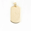 Gold stainless steel religious pendant with Spanish Ave Maria text and Mary relief - Style A Gold Pendant Only (Without Chain)