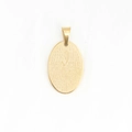 Oval gold pendant necklace with engraved Spanish Ave Maria and silhouette of Virgin Mary - Style B Gold Pendant Only (Without Chain)