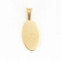 Oval golden pendant necklace with engraved Spanish Ave Maria scripture on titanium steel - Style C Gold Pendant Only (Without Chain)