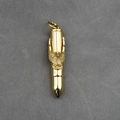 Pendentif en forme de balle dorée avec relief d'aigle en acier titane pour hommes - Pendentif Seul (Sans Chaîne) / Or