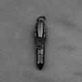 Pendentif balle pour homme en acier titane avec relief d'aigle en noir mat - Pendentif Seul (Sans Chaîne) / Noir