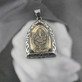 Titanium steel Ganesha Buddha pendant necklace featuring an ornate silver-tone frame - Ganesha Pendant Only (Without Chain)
