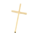 Pendentif croix minimaliste en acier inoxydable doré poli pour hommes et couples - Pendentif Seul (Sans Chaîne) / Version Moyenne / Or