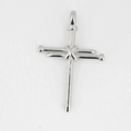 Polished silver nail cross pendant in durable titanium steel with a sleek metallic finish - Pendant Only (Without Chain)