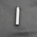 Sleek silver titanium steel cylindrical pendant necklace with a polished metallic finish - Steel Color Pendant Only (No Chain)
